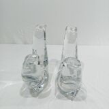 Pair of crystal candlesticks