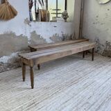 Pair of 1950 benches with oak and beech slats