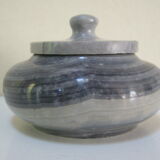 Veined grey marble box