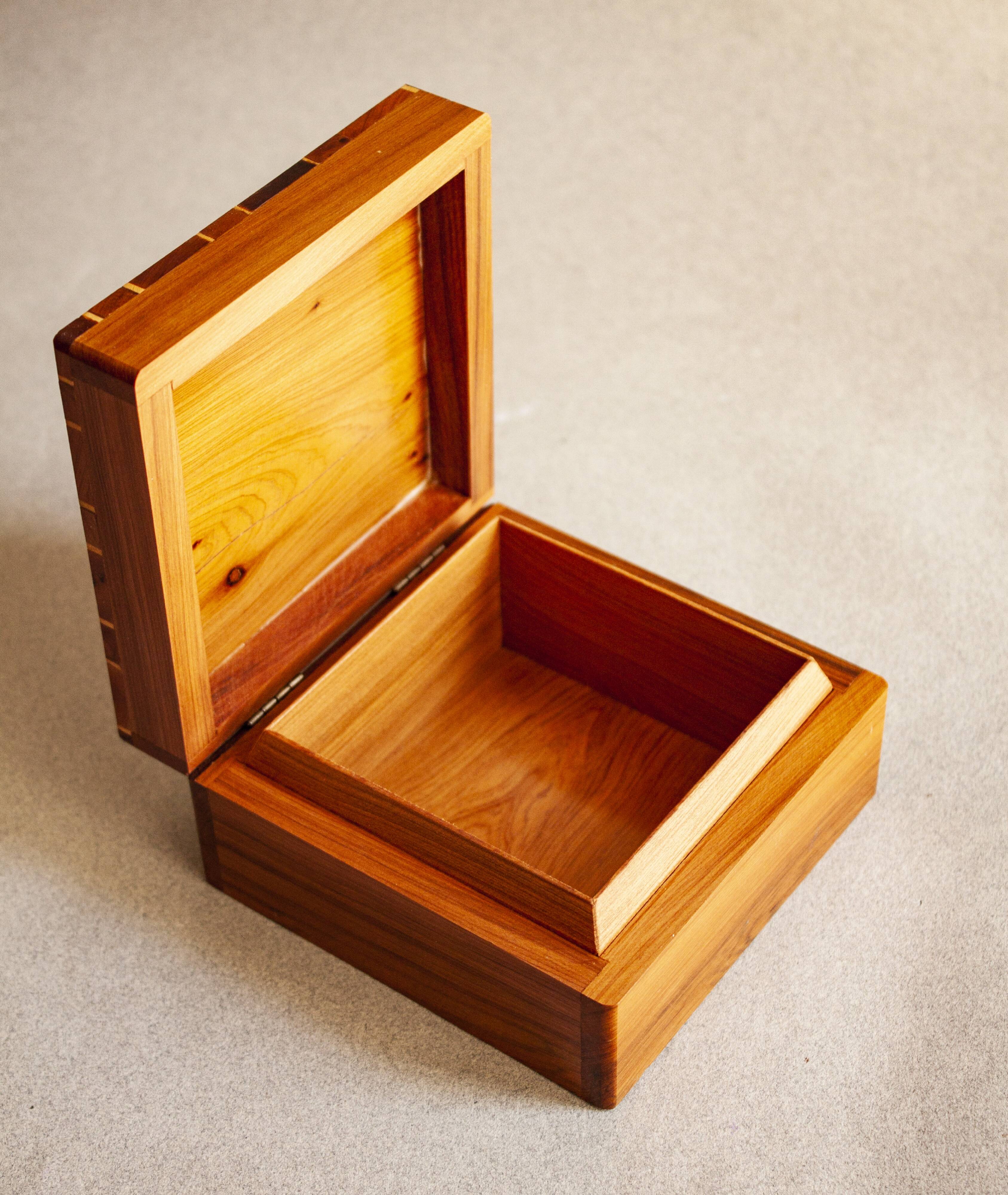 Hand-decorated wooden box.
