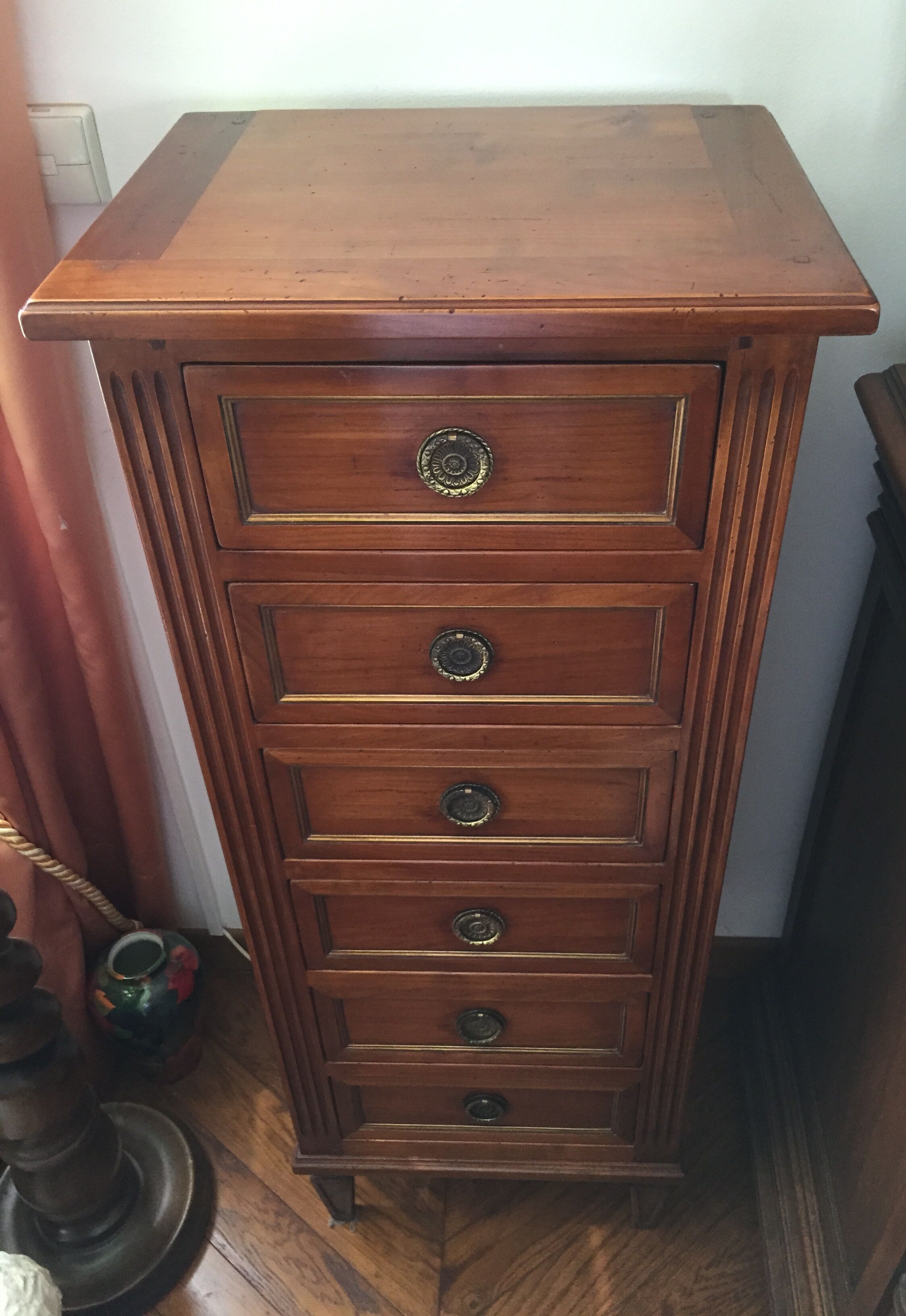 Louis XVI-style chiffonnier with six drawers