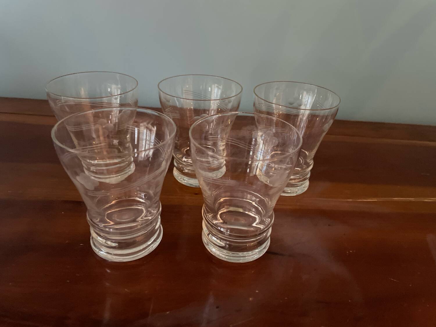 Lot de 5 verres cristal
