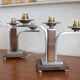 Pair of Art Deco rosewood chandelier table lamp