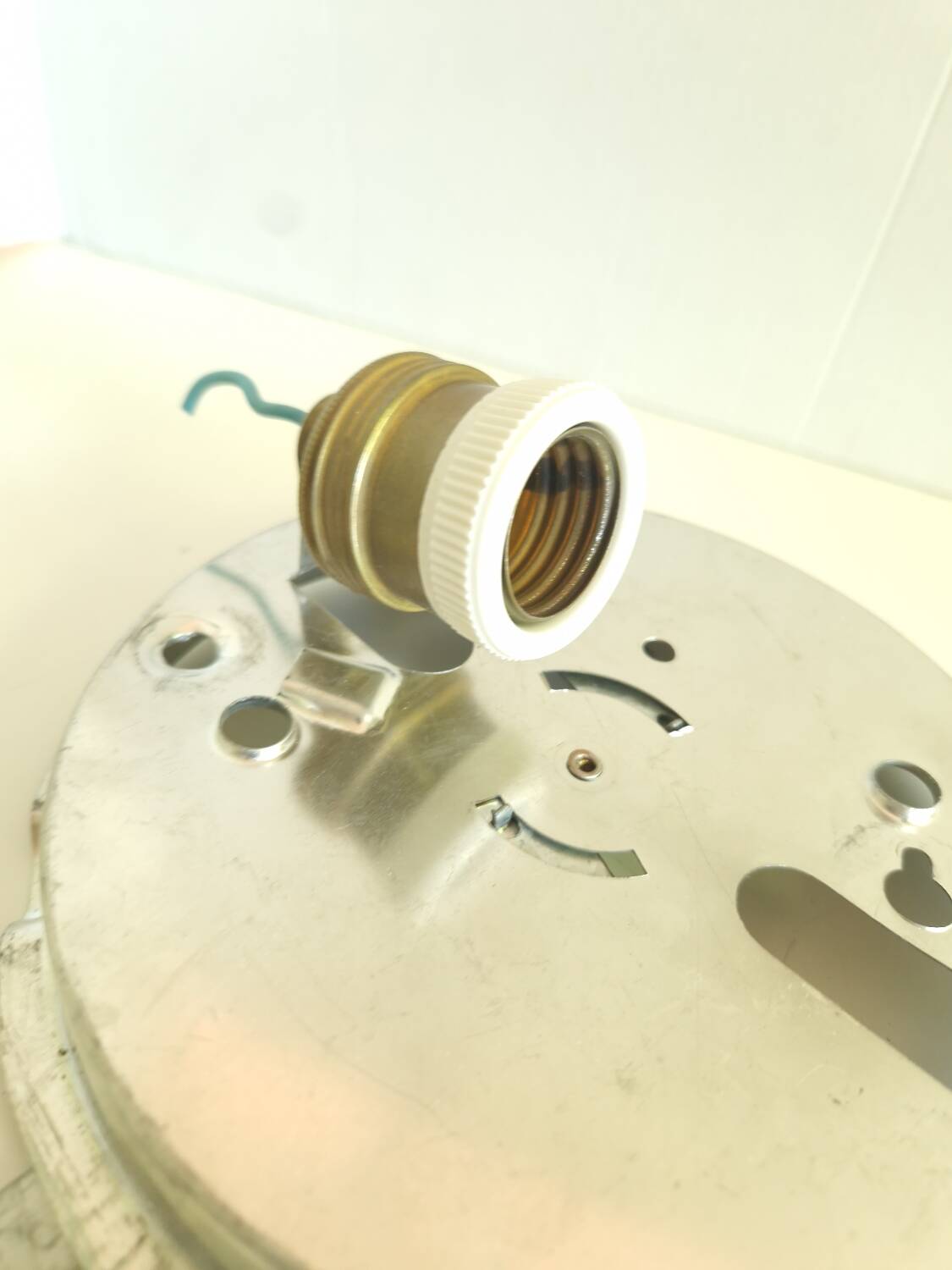 Vintage molded glass wall light