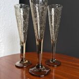 Champagne flutes bubble glass Biot