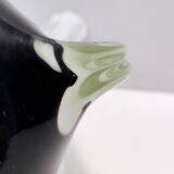 White and Purple Hand Blown Sommerso Glass Vase by Fratelli Toso, Italy