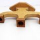 Pair of anthroposophical wooden candlesticks