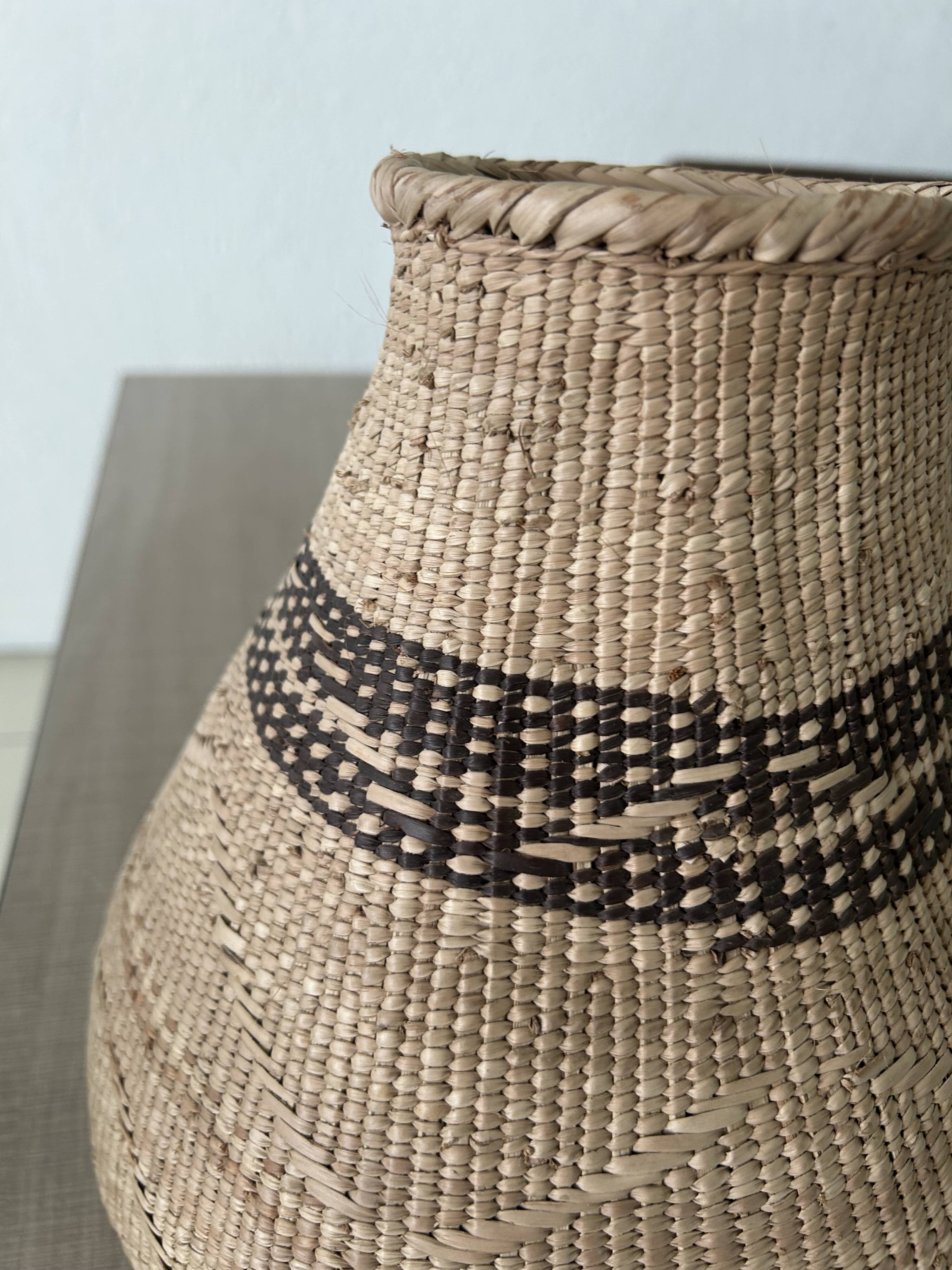 Panier Africain Binga (Tonga) tissé à la main