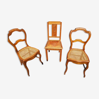 Lot 3 chaises