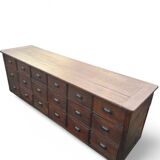 Large antique 1900 shop counter in solid oak