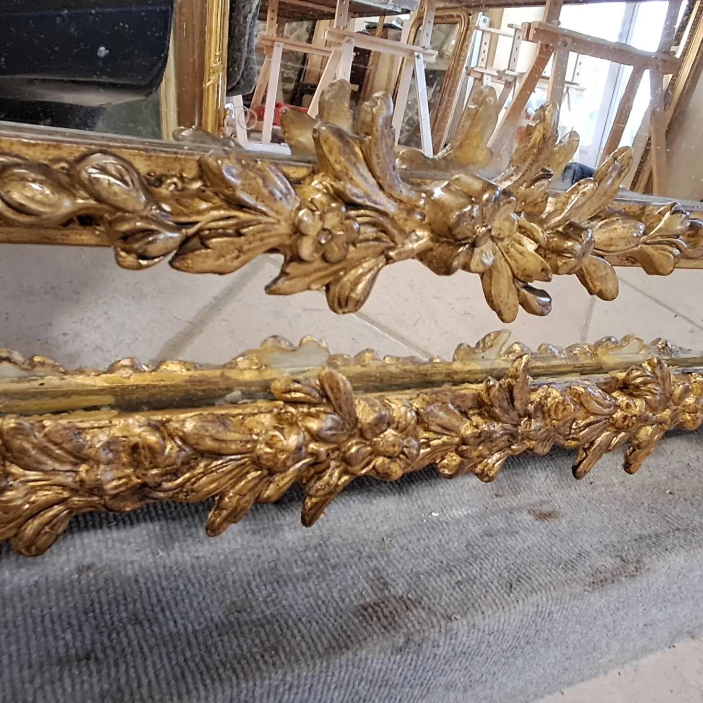 19th century mirror 177 x 114