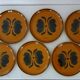 Lot of 6 Salins plates vintage Aigues model