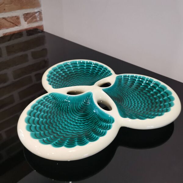 Plat à apéritif 3 coquillages Verceram 60'S