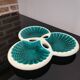 Appetizer dish Server 3 shells Verceram 60'S