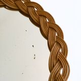 Miroir en rotin 30cm