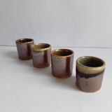 Set of 4 vintage sandstone coquetiers