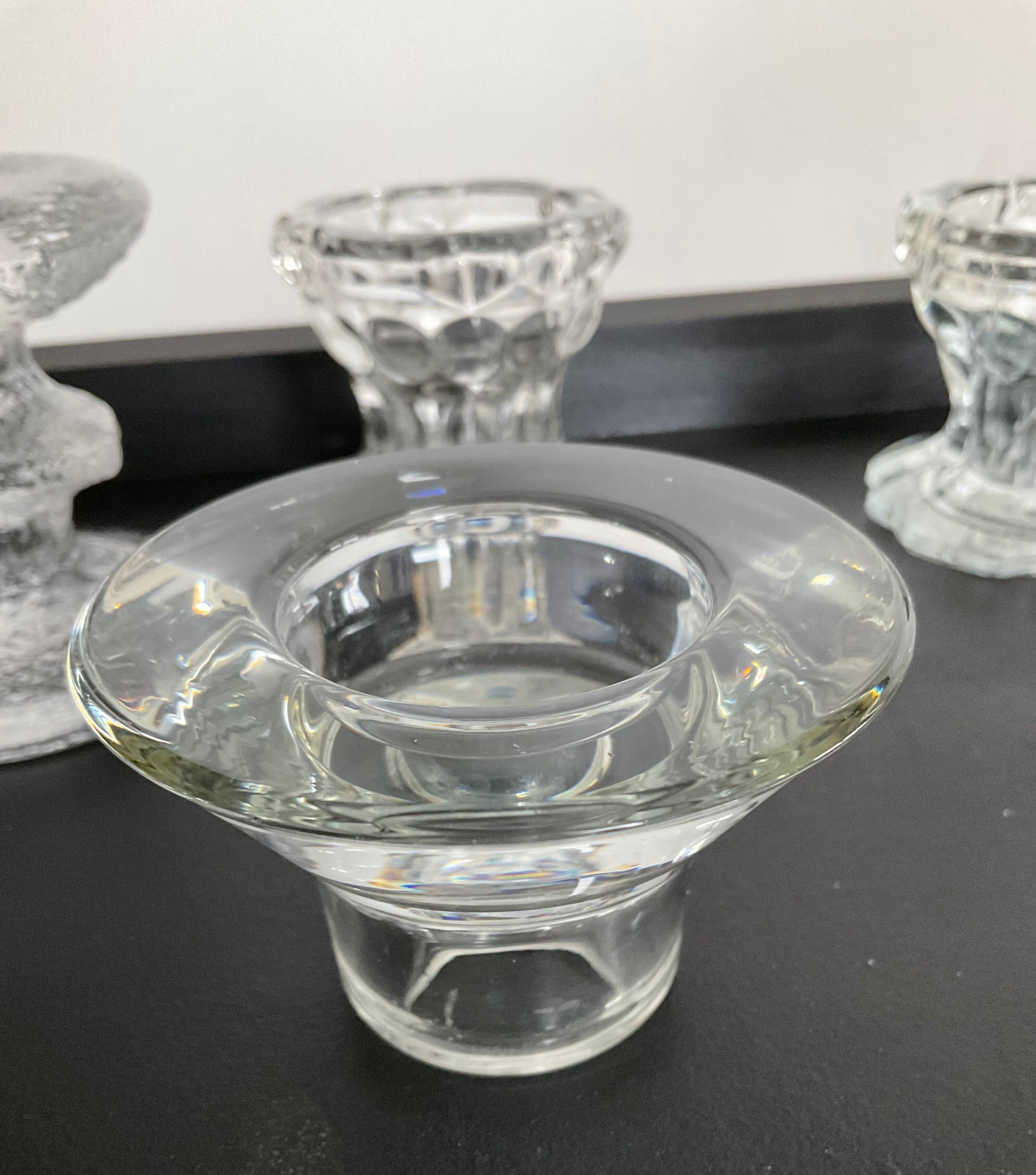 Series of 6 vintage candle holders 70s