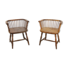 2 chaises à dossier bas Winsdor