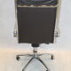 Fauteuil bureau de direction en cuir et chrome édition Luxy