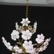Charming Murano Vintage Chandelier White and Pink Flowers