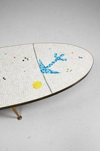 Vintage Mosaic Side Table, 1950s