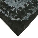 Hand-knotted antique turkish 1970s 167 cm x 300 cm black rug