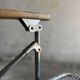 Set of two vintage folding chairs with an aluminium wire frame.