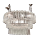 Contemporary Oval Transparent “Tronchi” Murano Glass Chandelier in Venini S