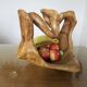 Very large olive wood fruit bowl, 1970, unique item.
