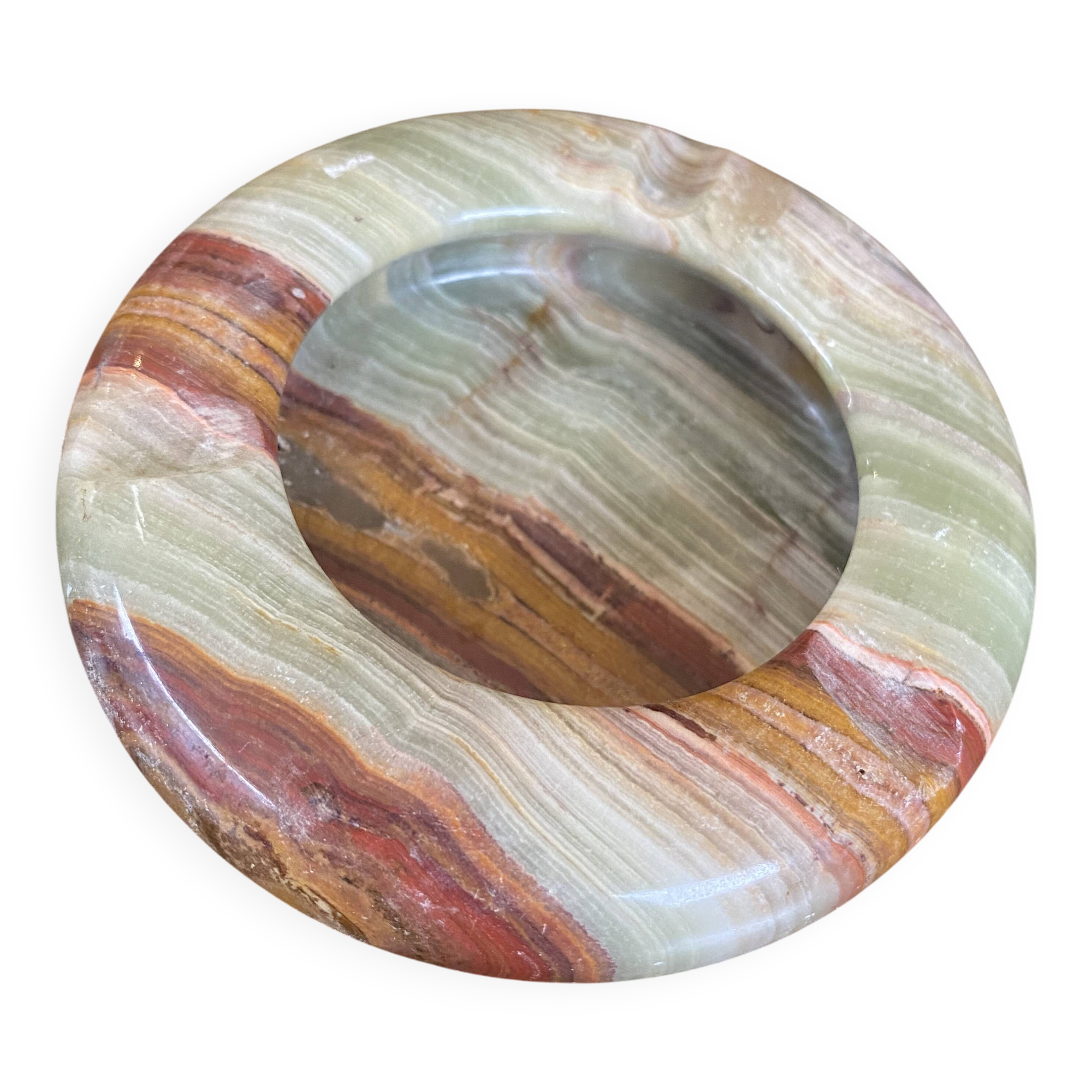 Trinket tray, ashtray in natural onyx, 1960s-70s