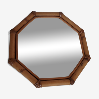 Miroir hexagonal bambou 39 x 39 cm