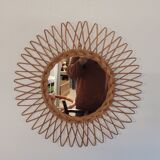 Rattan and wicker mirror from the 1970s 50cm