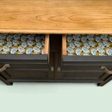 Parisian art deco buffet in solid walnut 1930