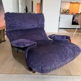 Line Roset Marsala purple velvet armchair