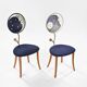 Pair of Luna e Sole chairs by Carlo Berruti (XX-XXI century)