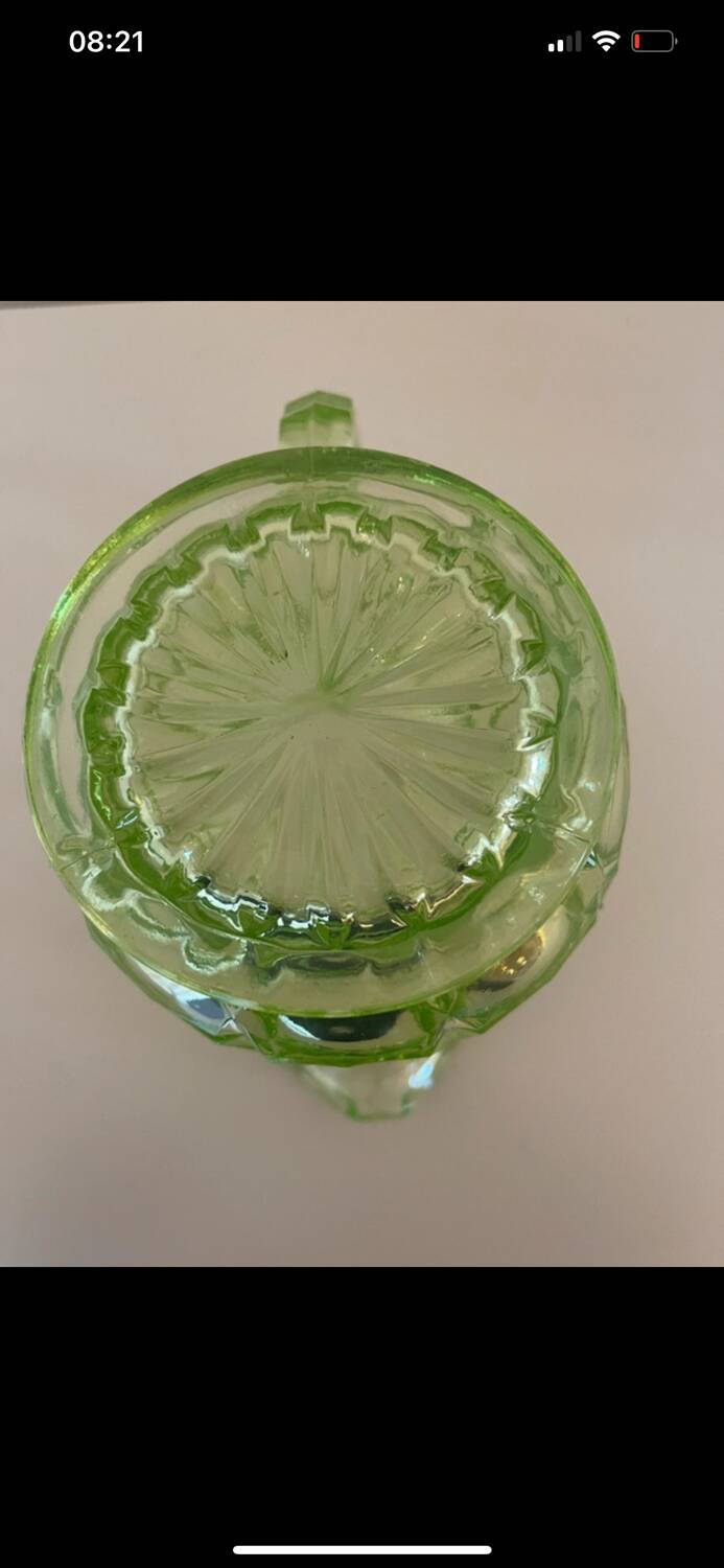 Uranium green pitcher 1930