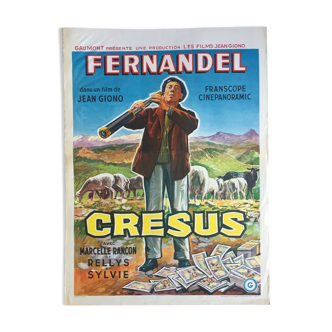 Original cinema poster "Croesus" Fernandel 36x50cm 1960