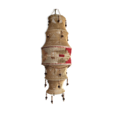 Hanging in macramé and vintage wool, 70s