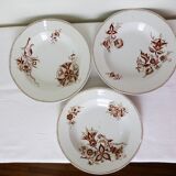3 deep plates from Sarreguemines, Danish model 210427.