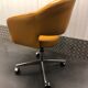 Vintage office chair in mustard yellow skai circa 1960
