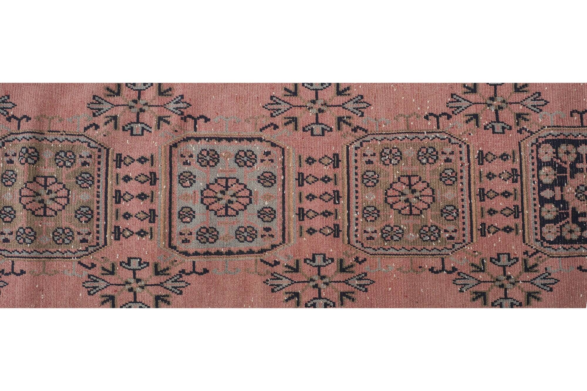 Vintage Turkish hallway rug 78x645 cm