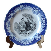Assiette orientaliste U&C Sarreguemines. Médaille d'or 1844