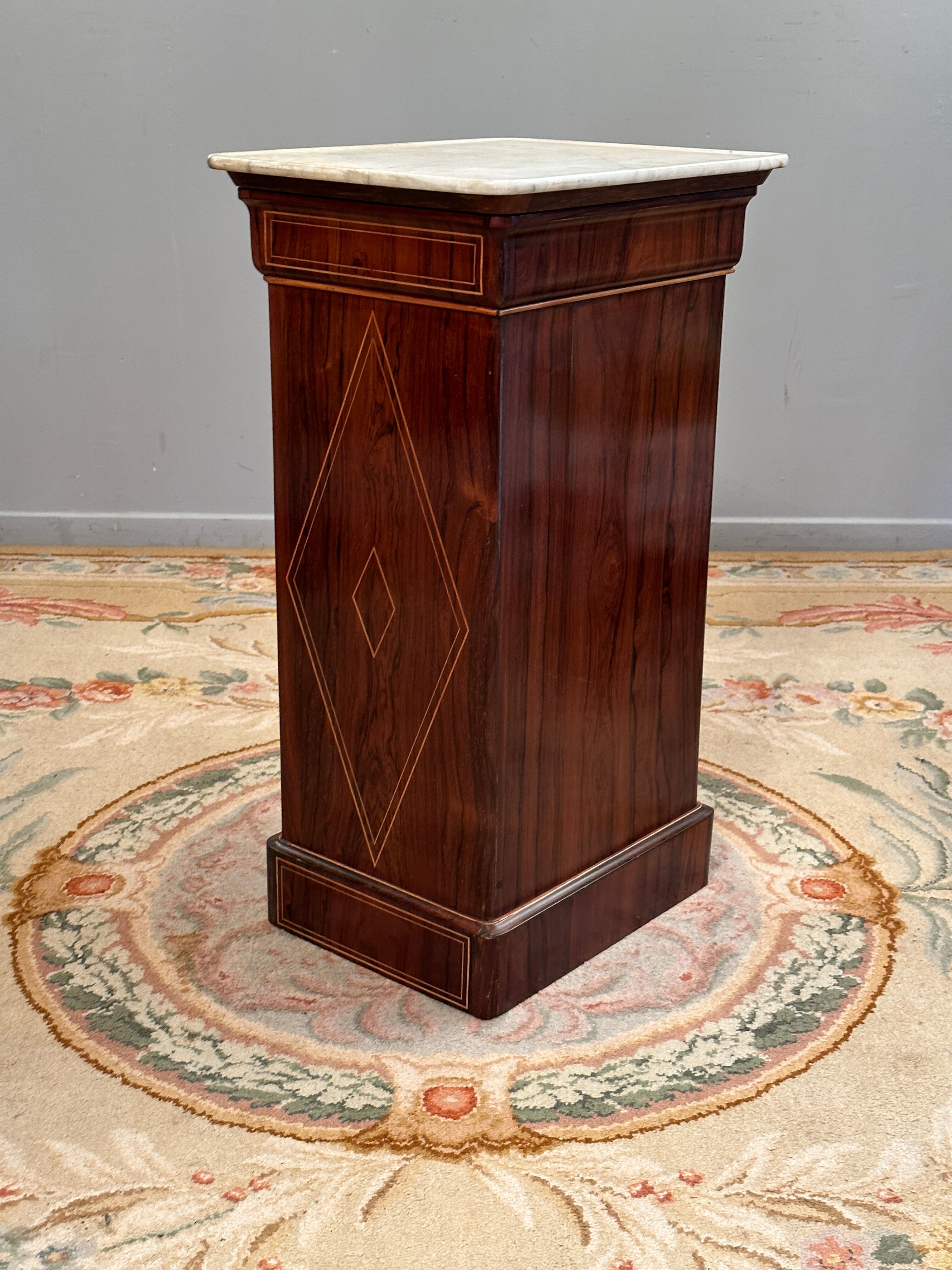 Bedside of the period Charles X in marquetry XIXth