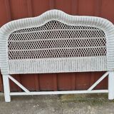 White rattan headboard 1960 1970