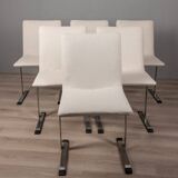 Lot de 6 chaises vintage des années 70 mod. finalement concevoir g. offert pour saporiti