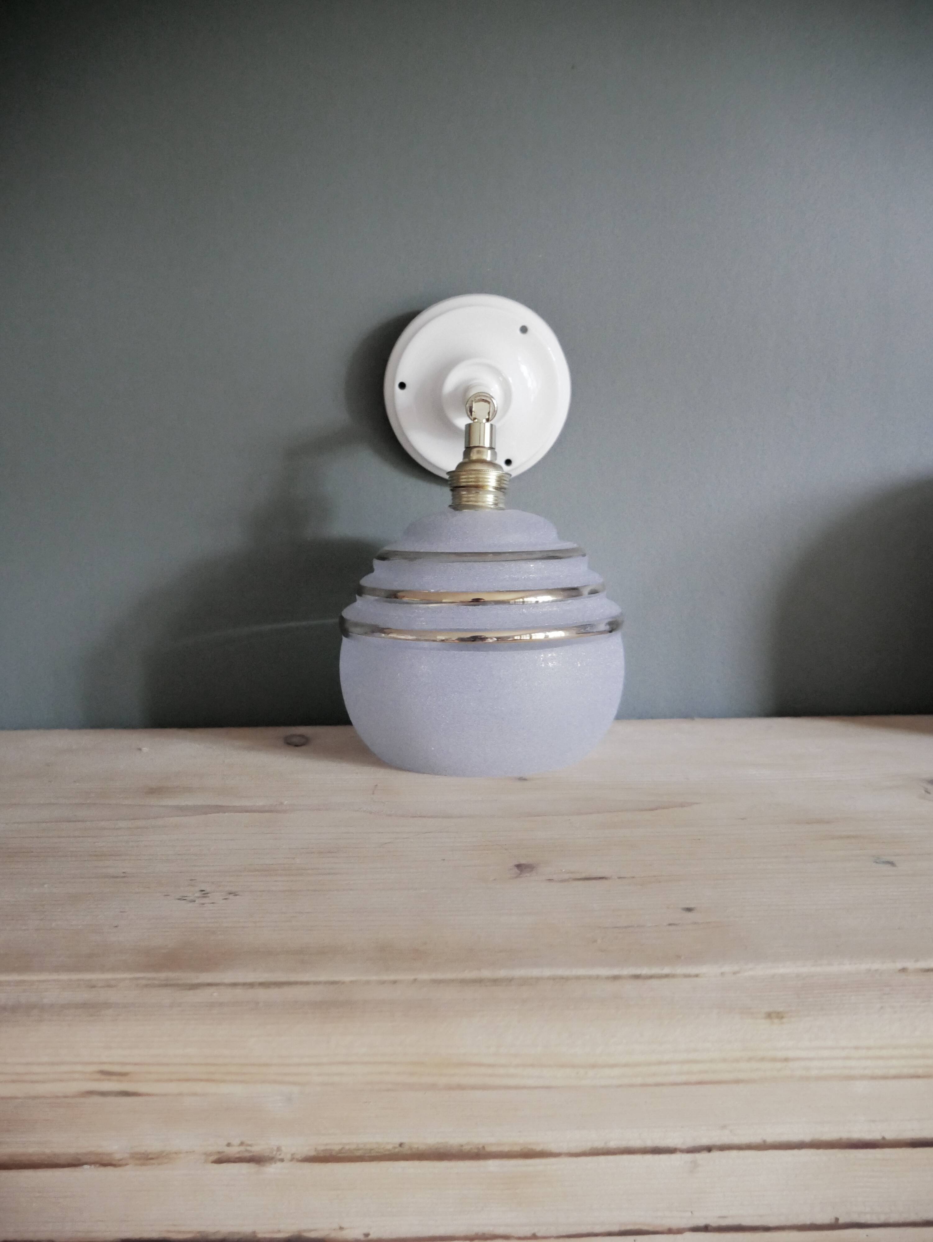 Blue granite glass wall lamp