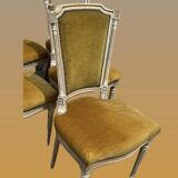 Lot of antique Louis XVI style living room chairs / armchairs