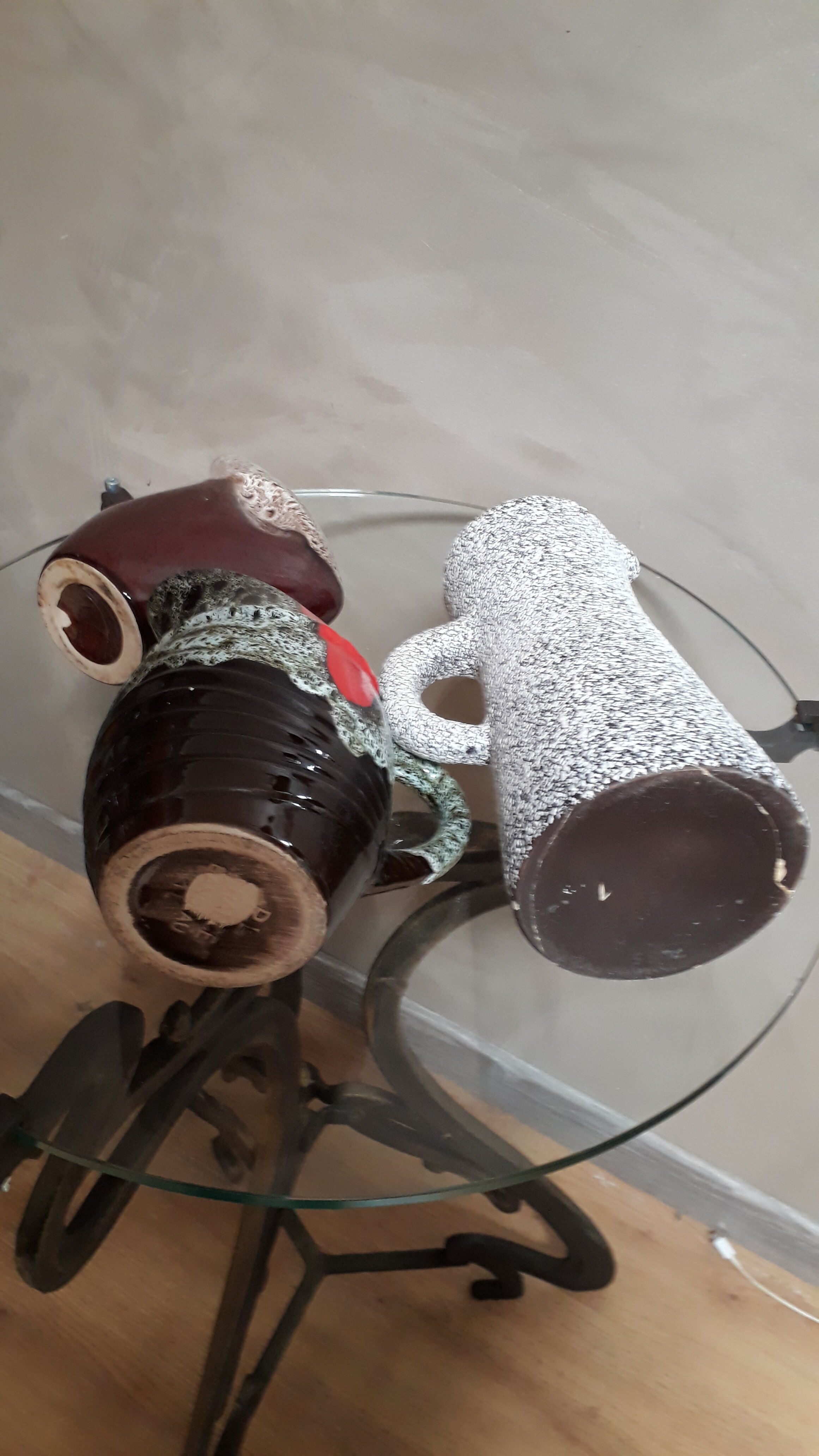 Set of 3 vases and ceramics, 1950/60