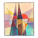 Oil on Swedish panel – 'Geometric Composition' by Stellan Widholm – Signed – vintage and framed – 35 × 32 × 5 cm