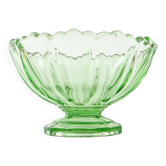 Ring Around fruit bowl, mid-century modern, pressed glass, Ząbkowice, Poland, 1950s